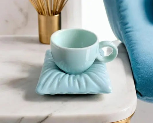 Quirky Pillow Cup and Saucer Set
