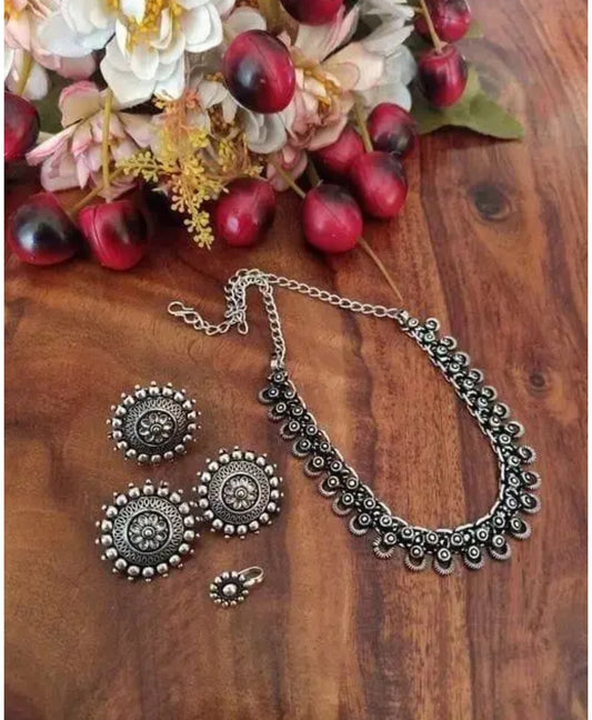 Oxidised Traditional Jewellery 4 Combo Set