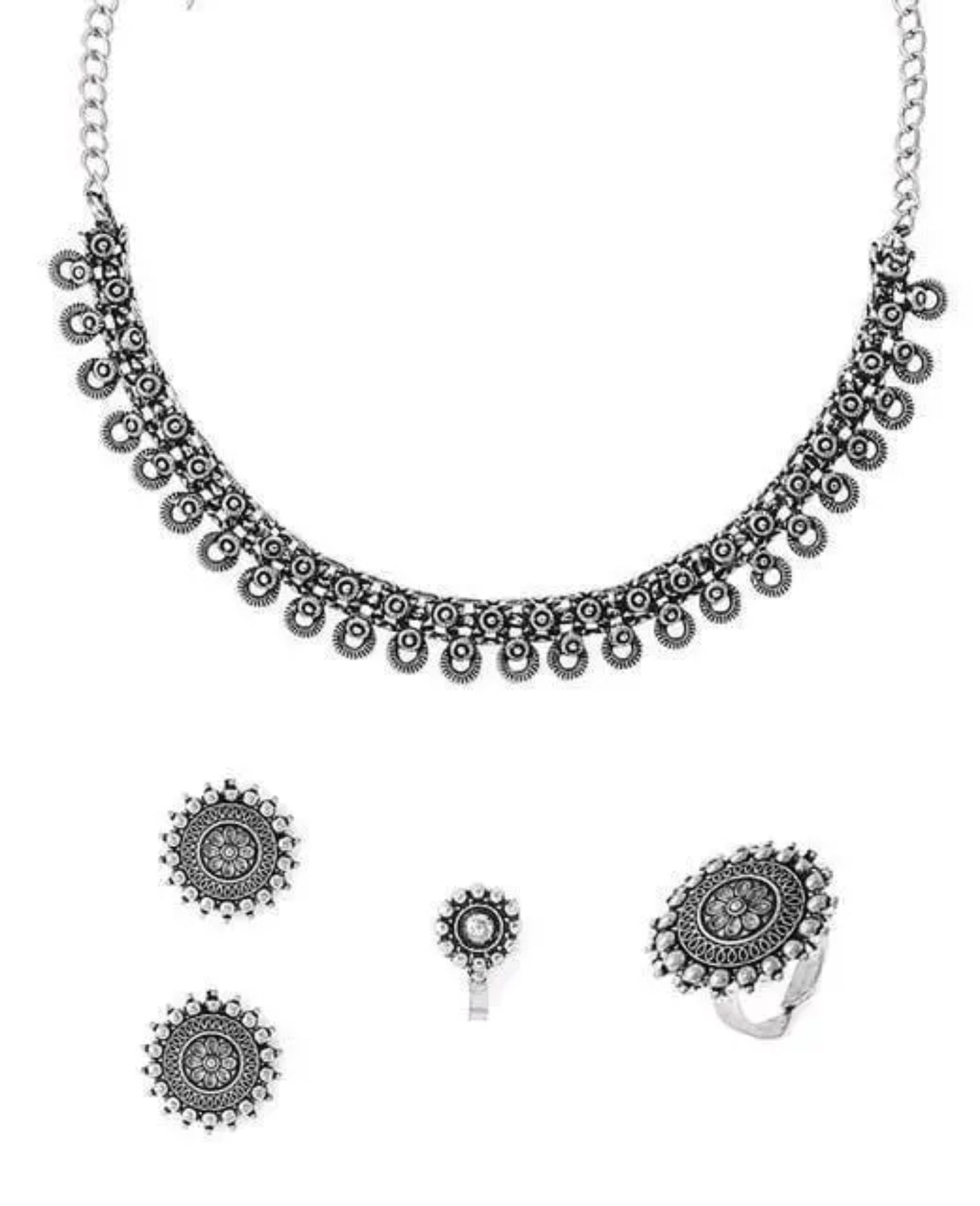 Oxidised Traditional Jewellery 4 Combo Set