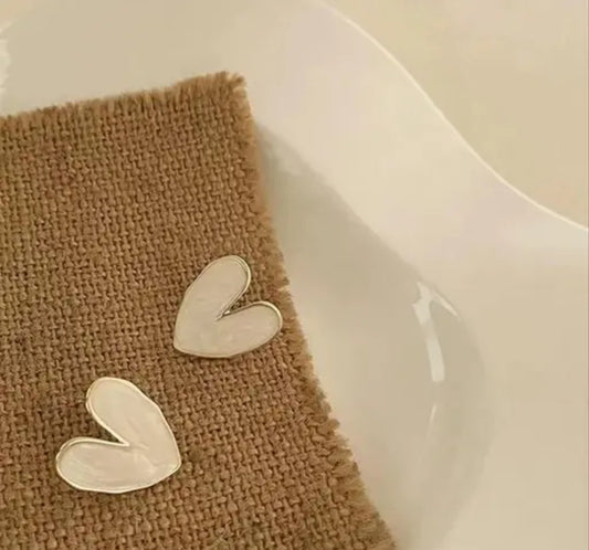 Korean Heart Shaped Earrings Stud