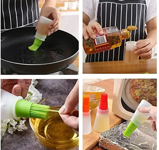 Silicon Oil Brush with Bottle Set (Multi Color)