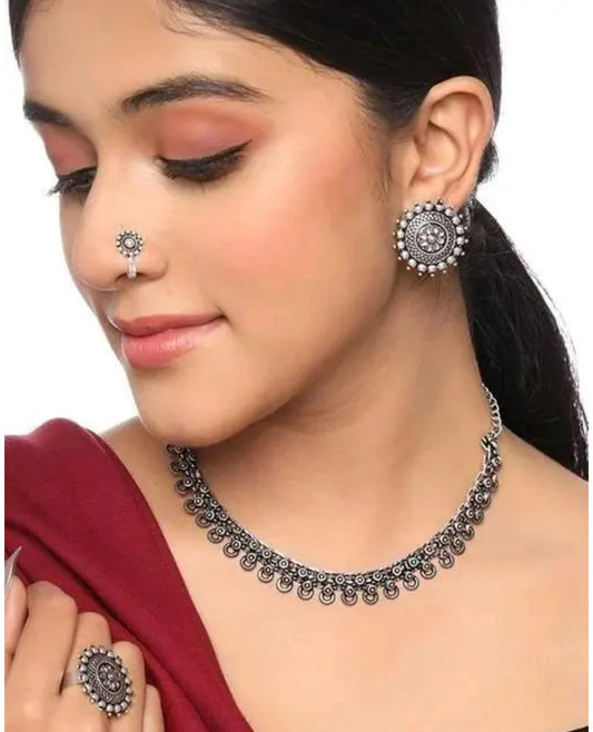 Oxidised Traditional Jewellery 4 Combo Set