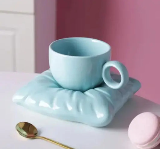 Quirky Pillow Cup and Saucer Set