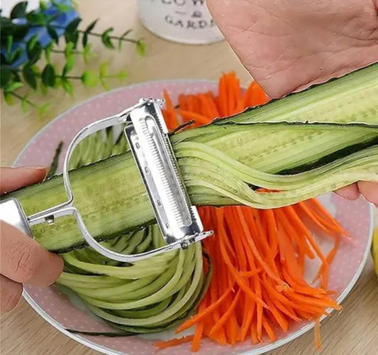 Stainless Steel Multi-Functional Peeler (Silver, 18 x 8.2 x 2.4 cm)