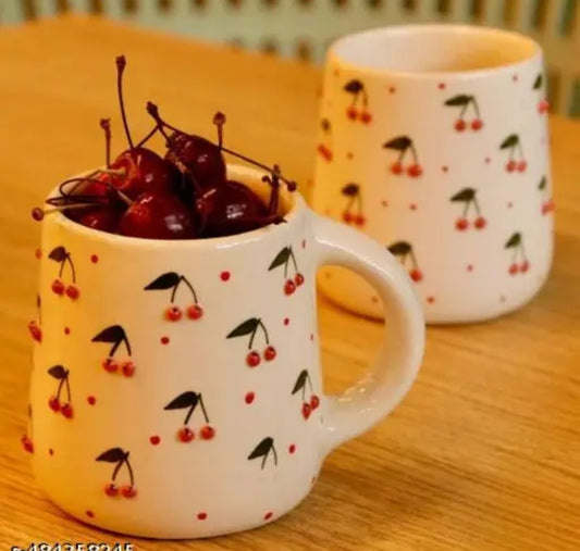 Quirky Cherry Hand-painted Mug